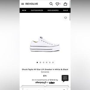 Chuck Taylor Converse All Star Lift Sneaker in White